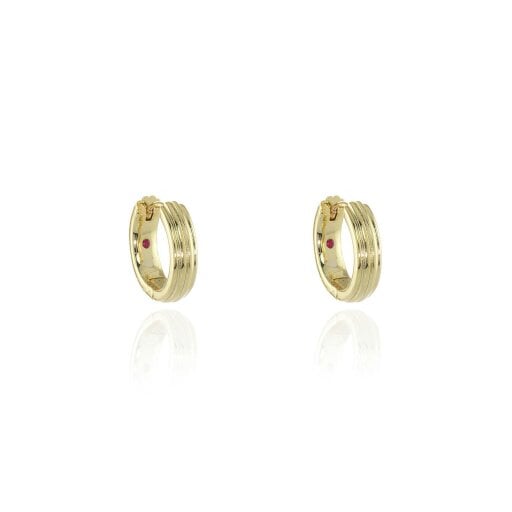 Cachet London Rivas Huggie 14mm Gold Hoop