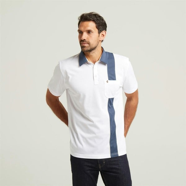 Gabicci G52X17 Mens Short Sleeve Plated Jersey Polo Shirt Gabicci Classic - WHITE
