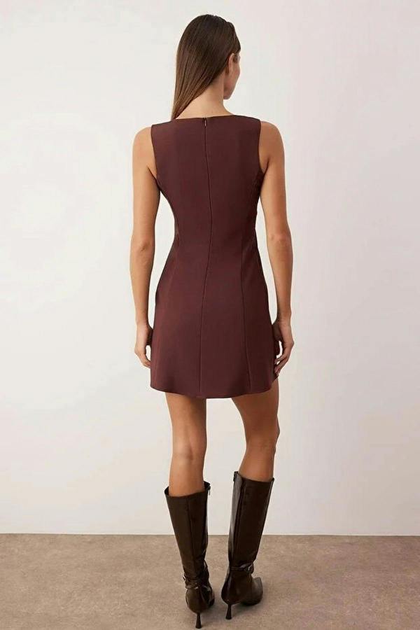 WOVCOR A-Line Mini Woven Dress