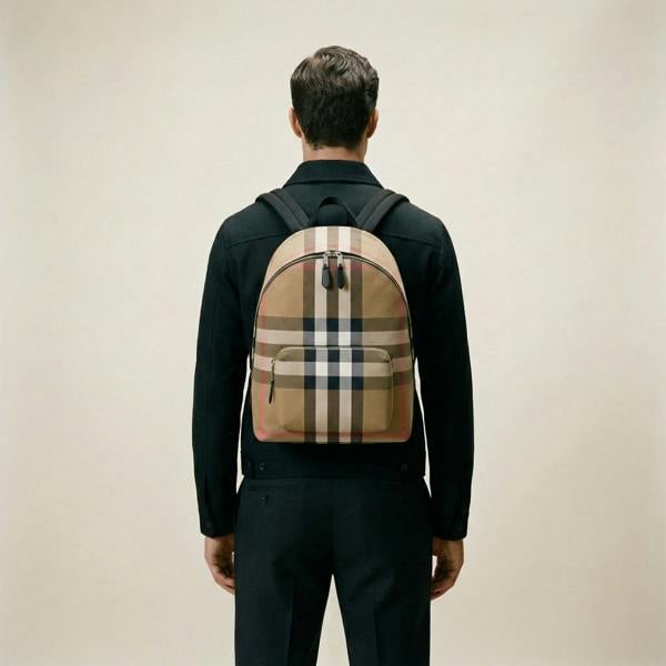 Burberry 'Jeff' Signature Check Rucksack Beige - chancefashionco