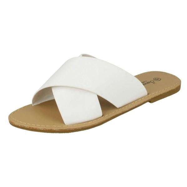 Savannah Ladies Savannah Flat X Strap Mules