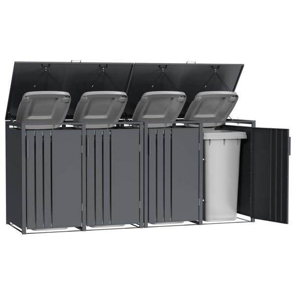 Phoenix Safe Phoenix GB4400AA Outdoor Quad Wheelie Bin Store for 4 x 240L Bins in Anthracite