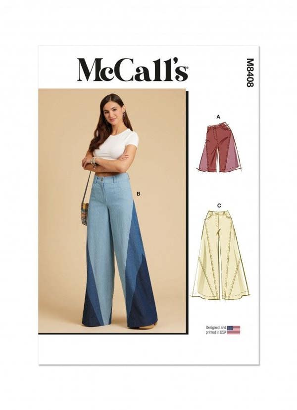 McCalls 8408 Paper Sewing Pattern – Women's Trousers & Shorts, Intermediate