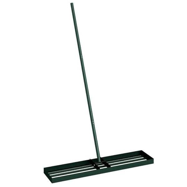 Lawn Levelling Rake, 113 x 26 cm Lawn Leveller Lute with 169 cm Handle for Grass Soil Sand Yard Golf Course