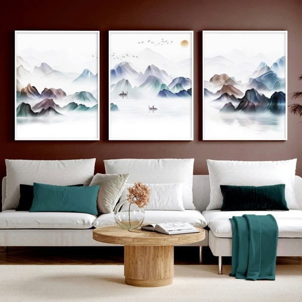 Art for the living room wall | set of 3 wall art prints