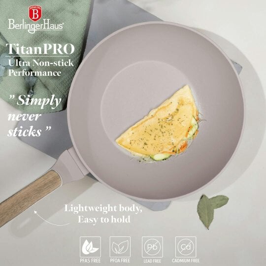 Berlinger Haus BH8334 – 28 cm Wok Pan | Taupe Nordic