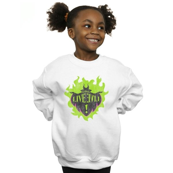 Disney Girls The Descendants Maleficent Long Live Sweatshirt - White