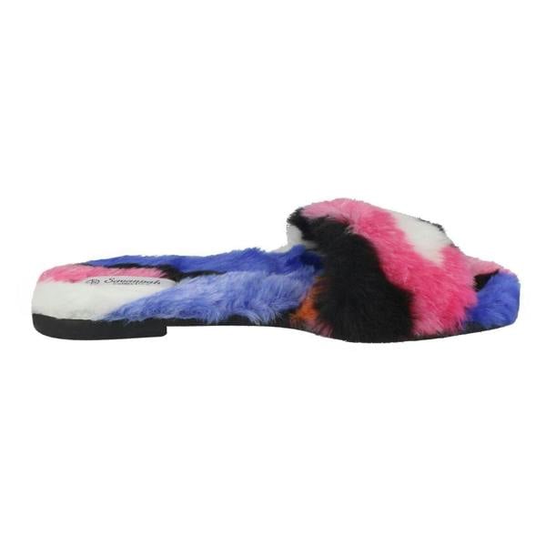 Savannah Ladies Savannah Flat Fur Mules F00091
