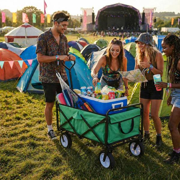 Monstershop All-Terrain Festival & Beach Drinks Trolley Green