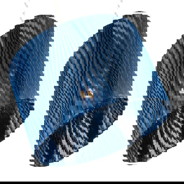 Modern Midnight Blue Voile Fabric Organza Tapered Pendant Lamp Shade Image 3