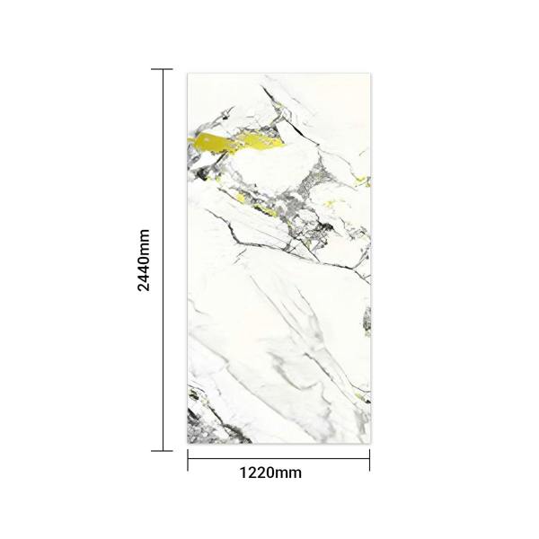 Britwall Golden Veined Marble SPC Wall Panel Seamless Pattern Pack of 3 – Golden Veined Marble