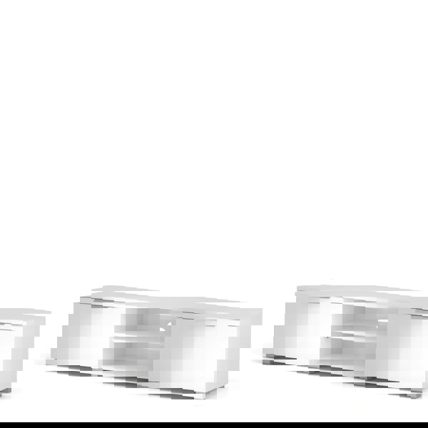 Furniture To Go Match TV Unit 2 Drawers 2 Shelf in White High Gloss