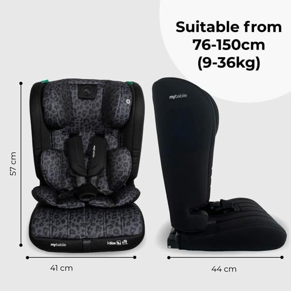 My Babiie MBCS50 Toddler to Booster R129 Car Seat - Black Leopard