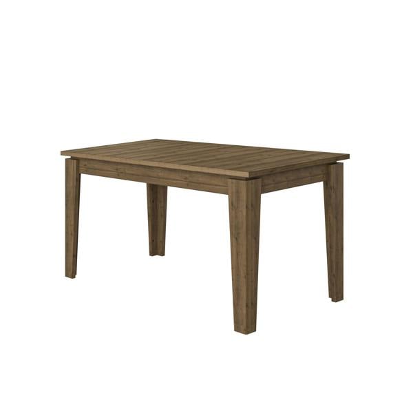 Decortie Tolmen Dining Table Rectangular Extendable Table Up to 6 Seater Modern Kitchen Table 140Wcm Living Room Dark Oak Effect