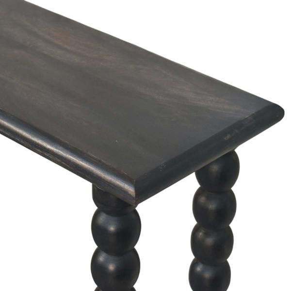 Artisan Furniture Solid Mango Wood Spindle Linear Console Dark brown