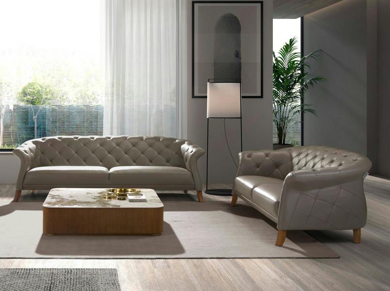 Angel Cerdá Chester sofa in grey leather 6187/6188