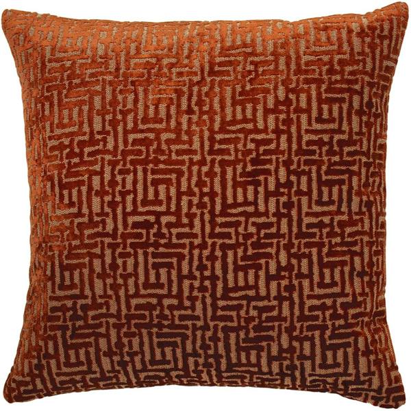 Paoletti Delphi Cushion Cover - Rust - 