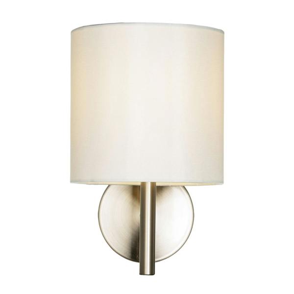 Modern Bedside Wall Lamp in Satin Nickel with Toggle Switch and Shade Image 5