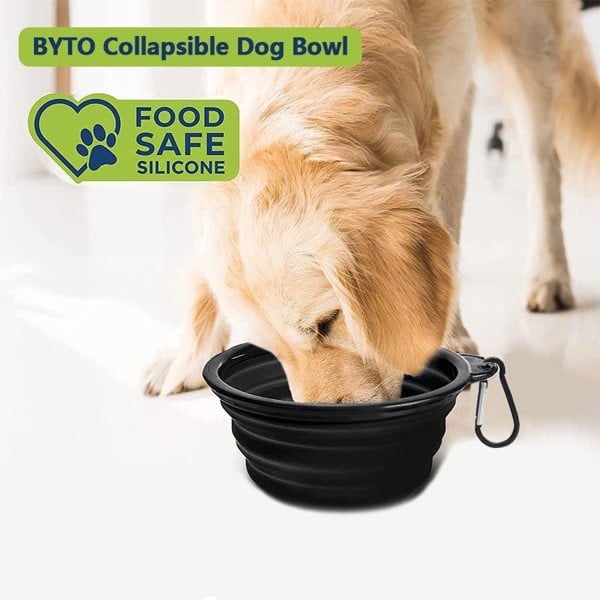BYTO No Pull Harness Set Reflective Strips 5ft Dog Lead Medium Black