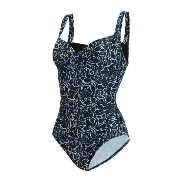 Regatta Womens/Ladies Sakari Tummy Control Floral One Piece Swimsuit - Navy - 