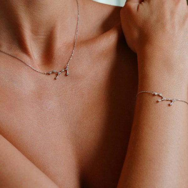 Gold Trip Virgo Zodiac Constellation Necklace