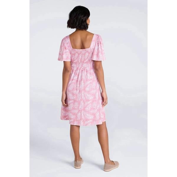 Mountain Warehouse Womens/Ladies Hydra Palm Leaf Shirred Dress - Pink - 