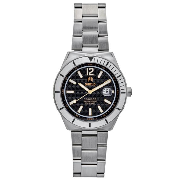 Shield Condor Bracelet Watch w/Date - Gold - SLDSH118-1