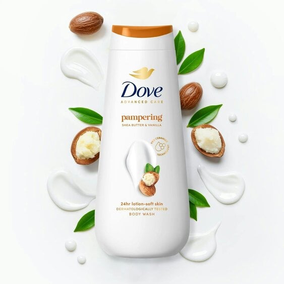 Dove Advanced Care Pampering Body Wash 24H Renewing Micromoisture, 4x225ml