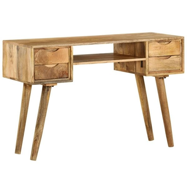 Berkfield Writing Desk Solid Mango Wood 115x47x76 cm