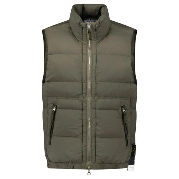Stone Island Seamless Tunnel Down Gilet Khaki - chancefashionco