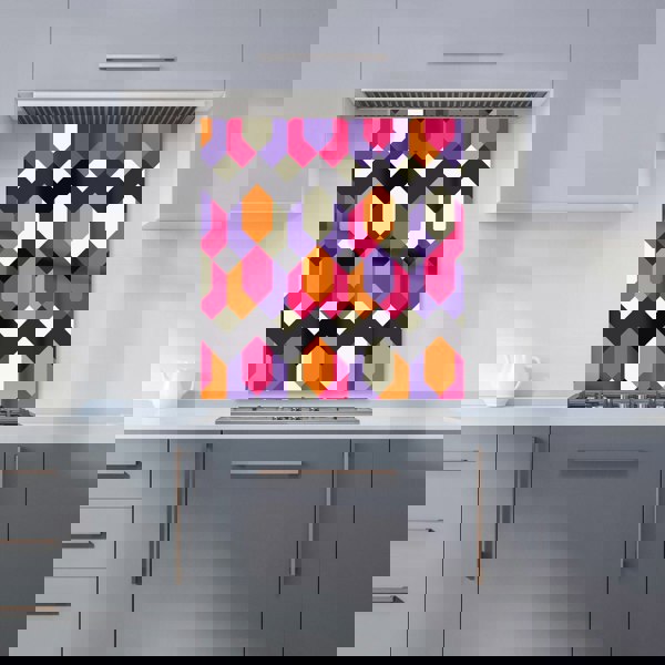 Warren Reed - Designer Coloured Abstract Pattern Kitchen Splashback