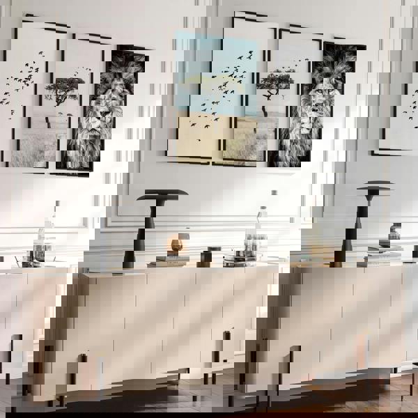 Living Room Wall Art Canvas | Set of 3 African Wildlife Wall art Prints