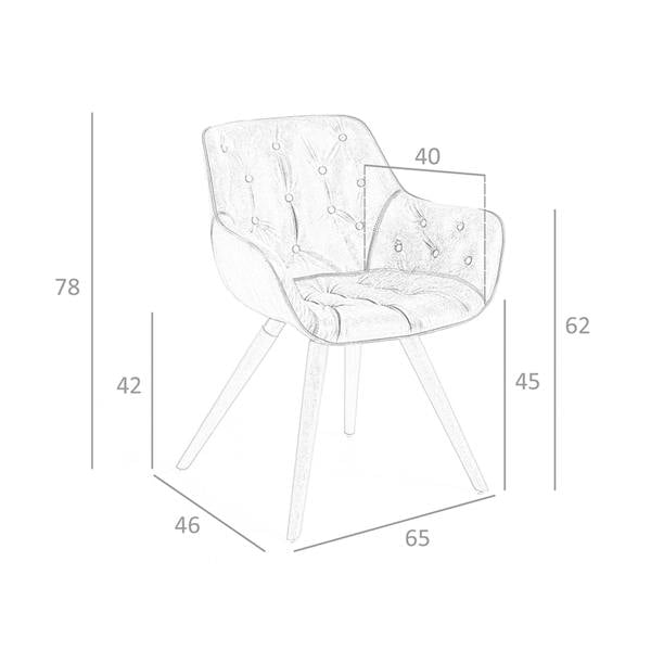 Angel Cerdá Chocolate brown leatherette chair 4073