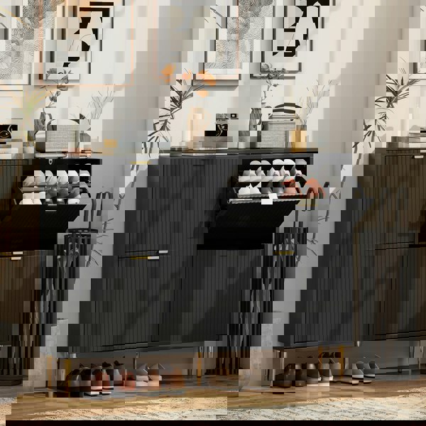 Flip-down Shoe Cabinet