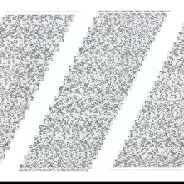 Wylder Hermione Cotton Ruffled Bedspread - Ivory/Blue