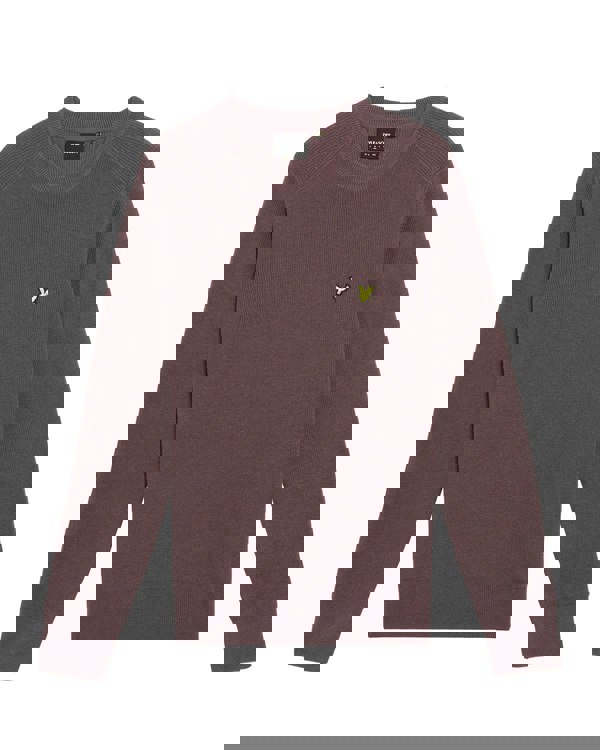 Lyle & Scott Engineered Rib Crew Neck - X863 Espresso