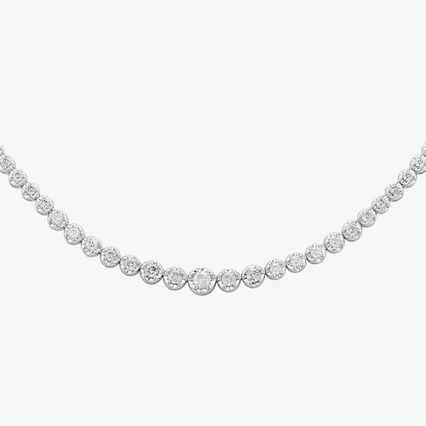 T. H. Baker 9ct White Gold 3.00ct Diamond Tennis Necklace TH0121859