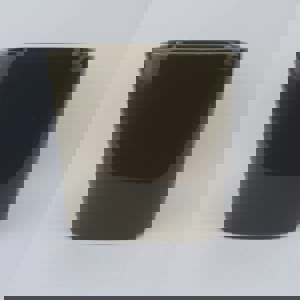 16cm Modern Square Mocha Glazed Ceramic Plant Pot