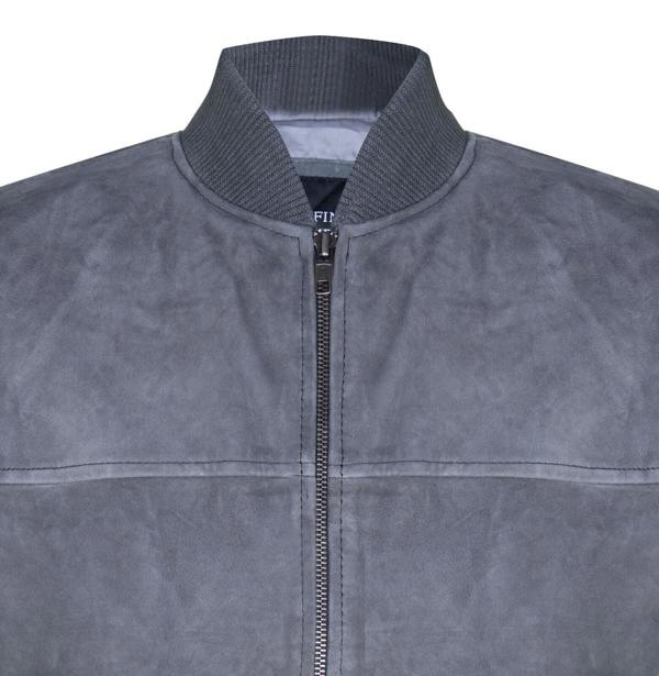 Infinity Leather Mens Suede Leather MA-1 Varsity Bomber Jacket