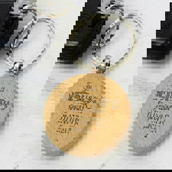 Personalised Memento Company Personalised 'The World's Greatest' Wooden Keyring