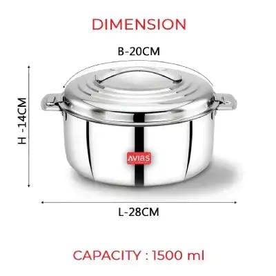 AVIAS PLATINA PREMIUM CASSEROLE 1500ML
