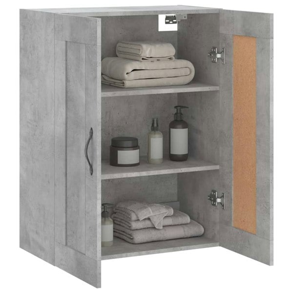 Berkfield Wall Mounted Cabinet Concrete Grey 69.5x34x90 cm Engineered Wood