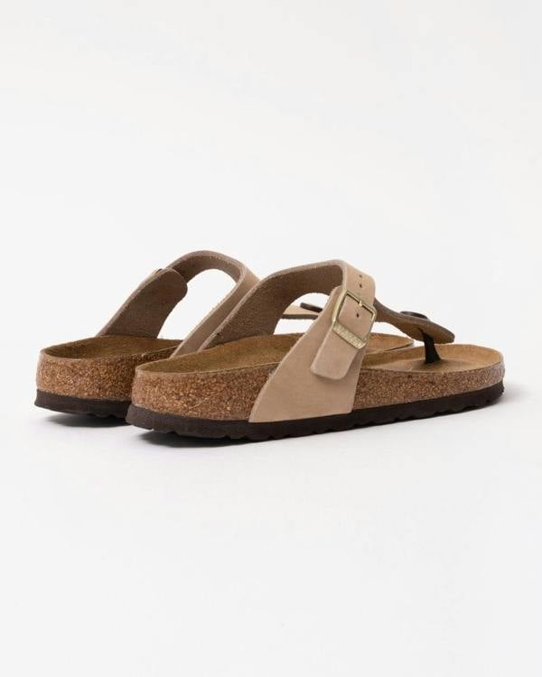 Birkenstock Gizeh Soft Footbed Womens Nubuck Leather Sandals