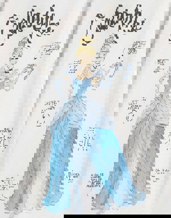 Disney Cinderella GirlsWhite Short Sleeved T-Shirt