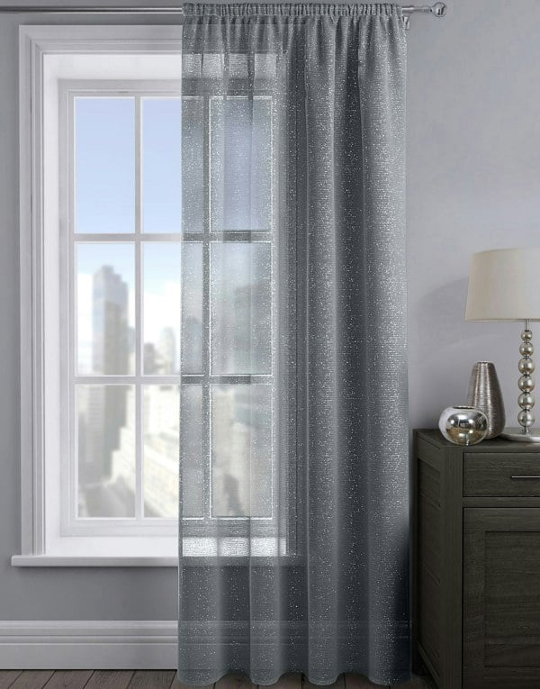 Velosso Alessandria Sparkle Slot Top Voile Panel - 137cm x 182cm