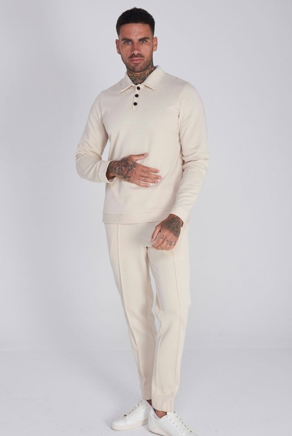Harry Brown London Gisborne Cotton Trouser in Oatmeal