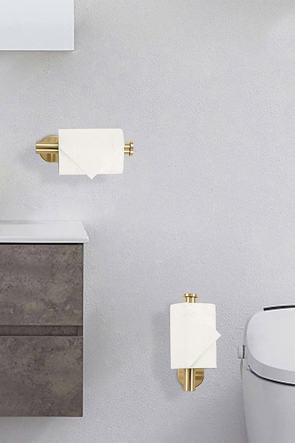 Living and Home Stainless Steel Self-Adhesive Non-Perforated Bathroom Paper Towel Holder