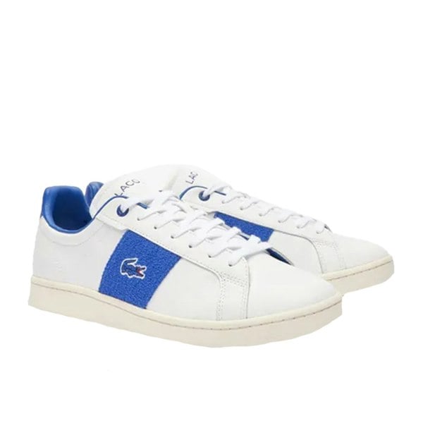 Lacoste Mens Carnaby Pro Leather Trainers - White/Blue