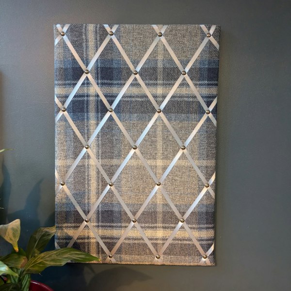 Made in the Mill Notice Board - Border with Grey Ribbon