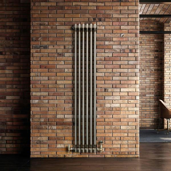 Monstershop Traditional 2 Column Radiator - 1500 x 290mm - Raw Metal